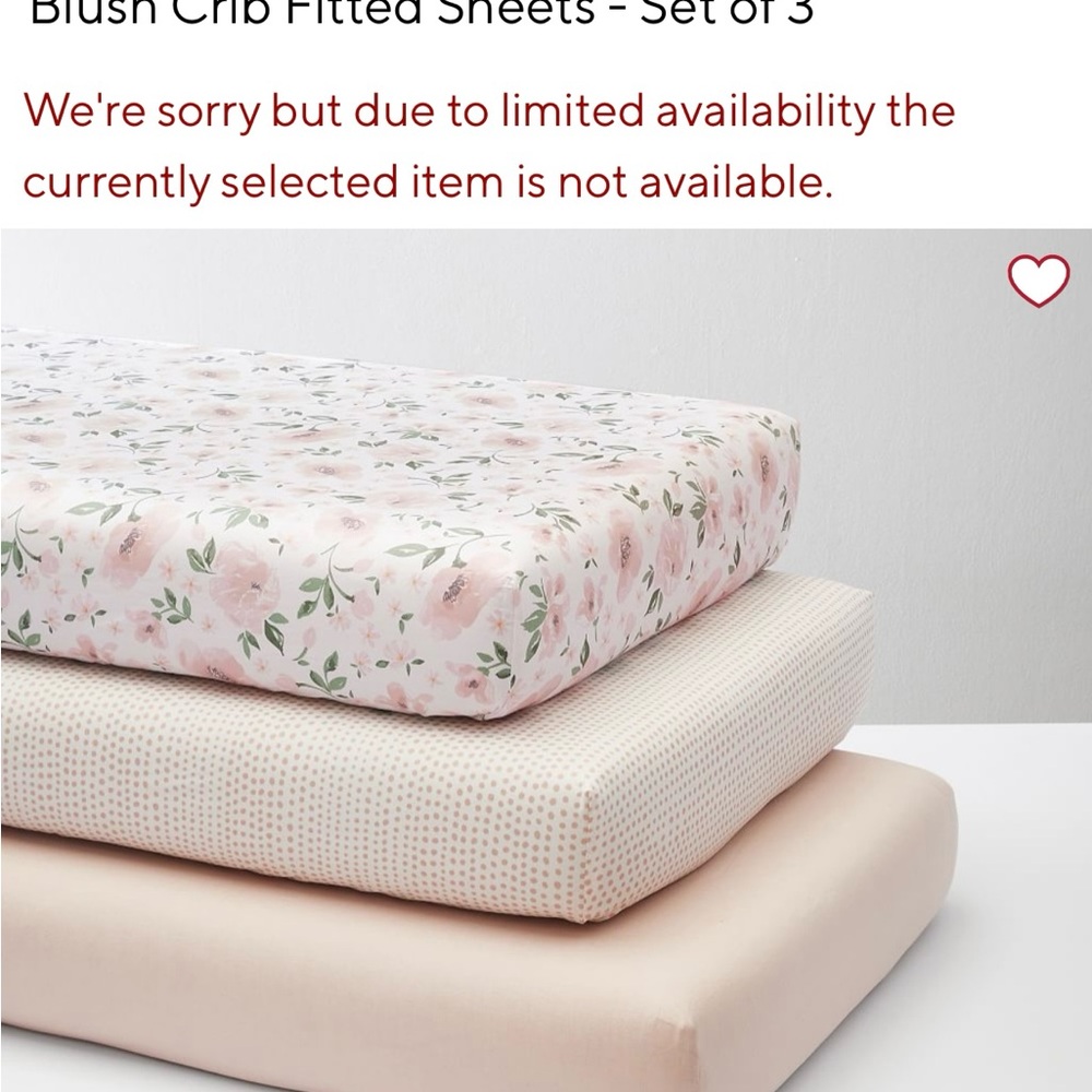 Pottery Barn Kids Pink Crib Sheets Set - brand new!